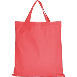 10er Pack Baumwolltasche - 28 Farben | mit zwei kurzen Henkeln | 38x42cm, lachs, 10 Stück