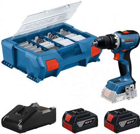 Bosch GSR 18V-65 PROFESSIONAL Perceuse-visseuse, 2×GBA 4.0Ah, L-Boxx 06019N3207