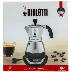 Bialetti Moka Timer - programmierbarer Espressokocher - schwarz - für 3 Tassen