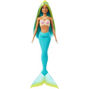 Barbie Puppe Meerjungfrau, ab 3 Jahre, mit türkiser Schwanzflosse, 30 cm