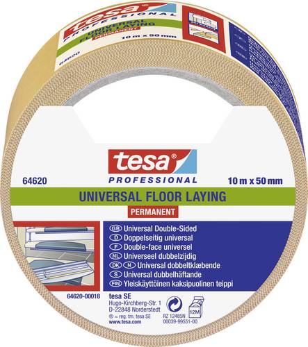 Tesa UNIVERSAL PERMANENT 64620-00018-11 Verlegeband tesa Professional Weiß (L x B) 10m x 50mm 1St.