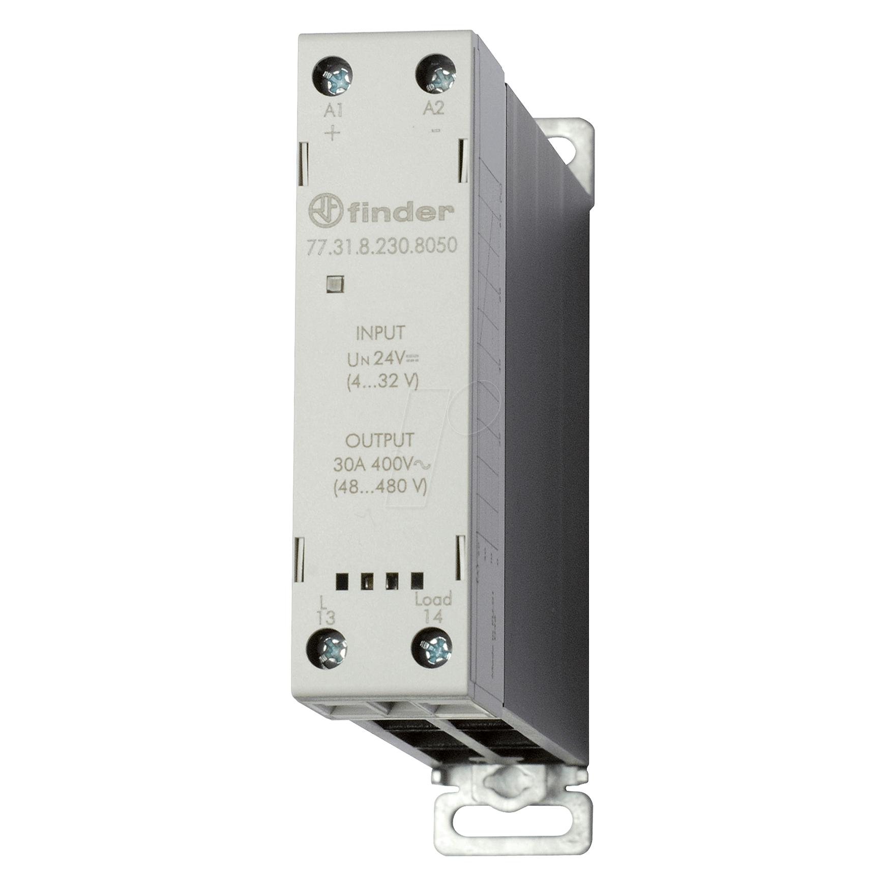 Finder Relay, solid state 30A 1NO, 230vac (77.31.8.230.8050)