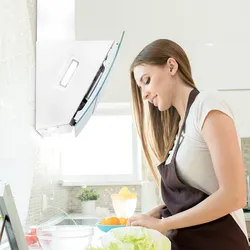 Clara 90 Dunstabzugshaube Glas 590 m3/h Touch Ambiente-Licht Weiß