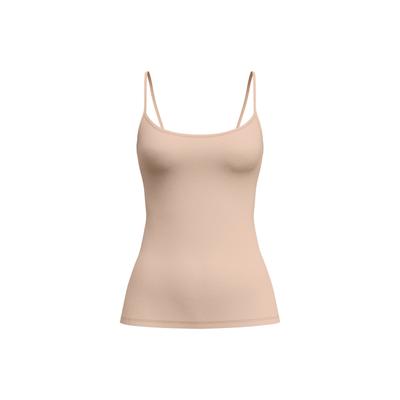 Unterhemd CALIDA "Unterhemd Sleek Skin Spaghetti Top 1er Pack", Damen, Gr. 48-50, N-Gr, beige (nude), Obermaterial: 73% Polyamid PA. 27% Elasthan EL., Unterhemden Unterhemd