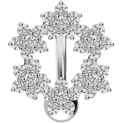 Titan Bananabell mit 925er Silber-Design BLUMENKRANZ