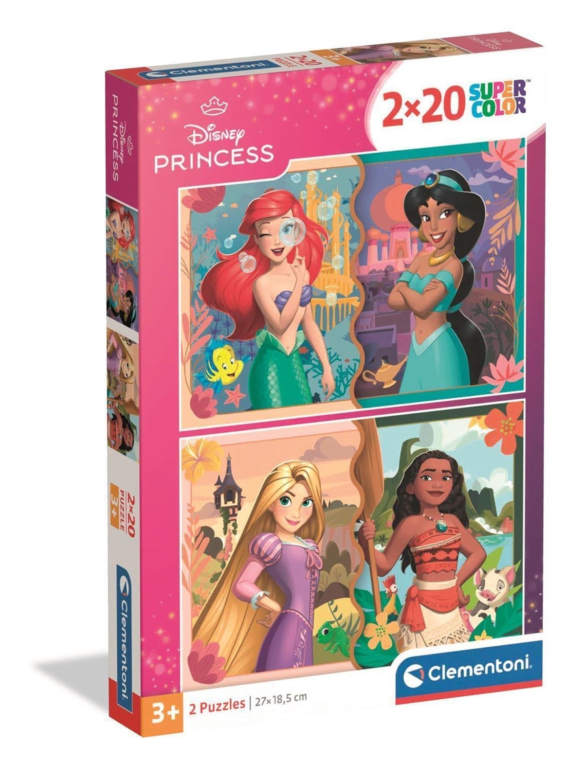 Clementoni Puzzle Disney Princess, 2x20 Teile 2D Puzzles