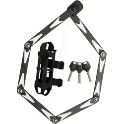 BIKE 851496 - Fahrrad - Faltschloss, 5 mm, 220 mm, mit Halterung