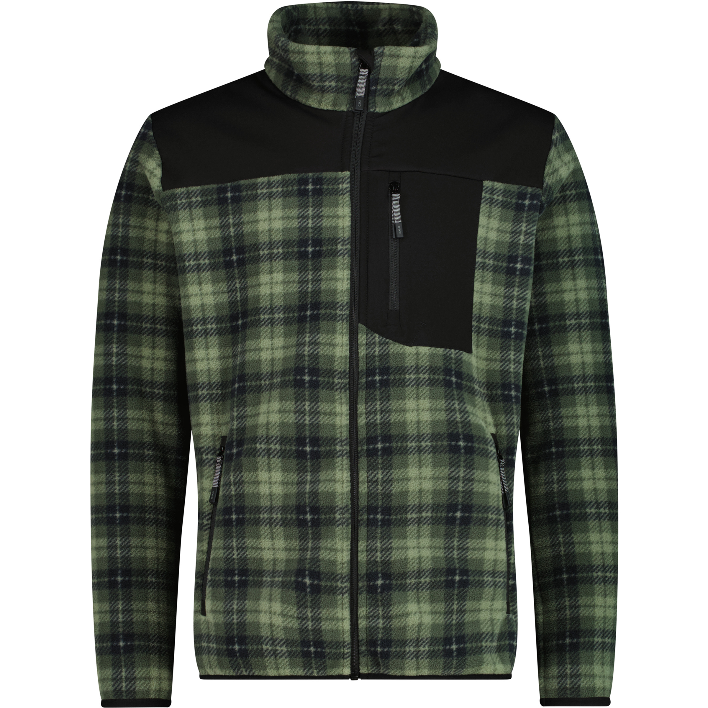CMP Herren Fleecejacke schwarz Größe M Trekking Elastisch
