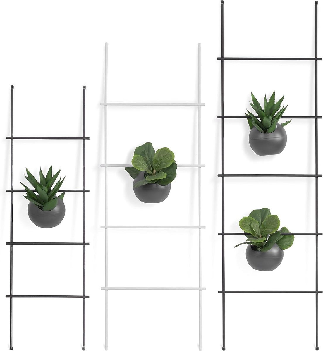 Wit Handdoekenrek Ladder en Kledingrek voor Badkamer of Hal - 150 x 50 cm