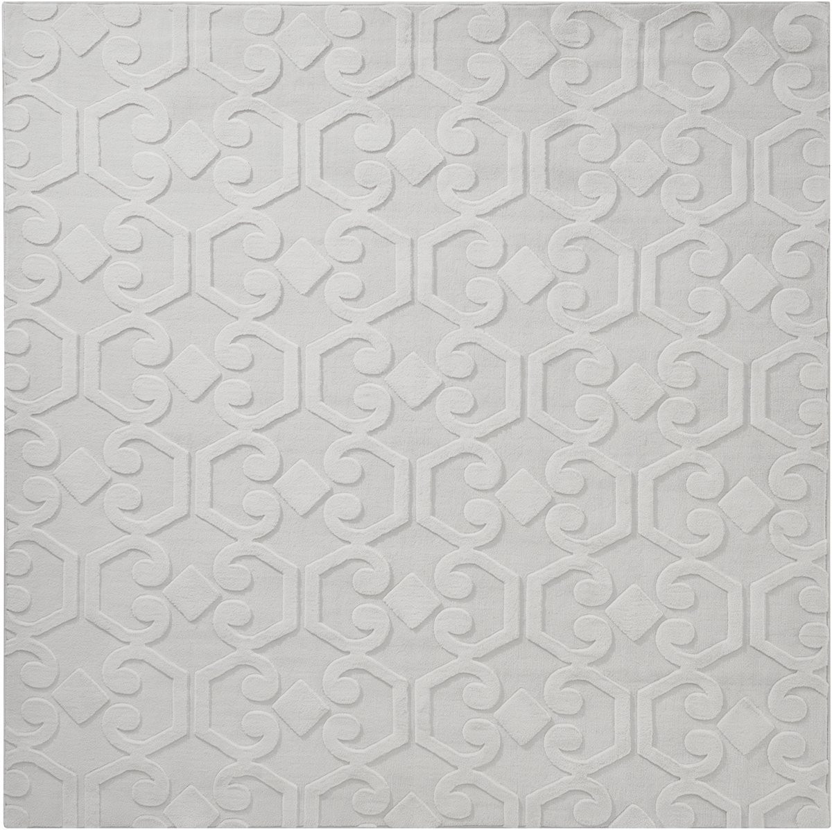 Beliani Vloerkleed Abstract Vierkant Polyester