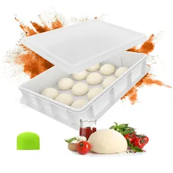 Relaxdays, Pizza Zubehör, Pizzaballenbox mit Deckel