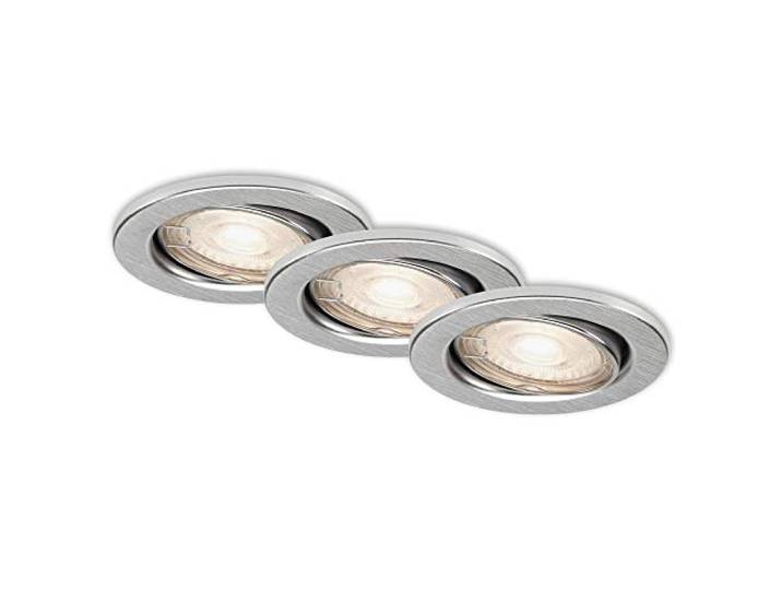 Briloner Leuchten 7147-039 Lot de 3 spots LED encastrables orientables avec module LED orientable 5 W 460 lm 3000 K IP23 Aluminium 86 x 70 mm (DxH)