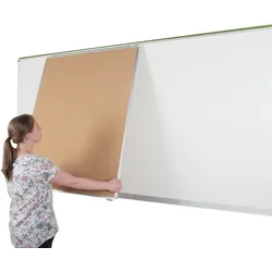 Korklinoltafel für XXL Media-Rail 1 Wandtafel, doppelseitig