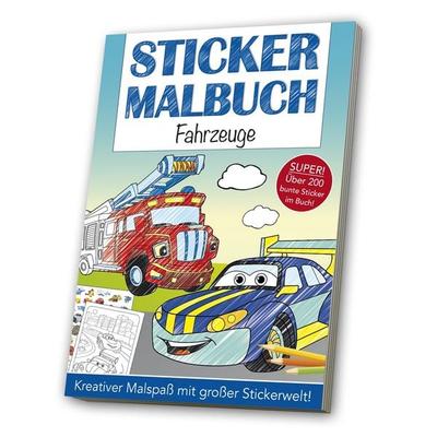 Stickermalbuch: Fahrzeuge, Geheftet von , Media Verlagsgesellschaft