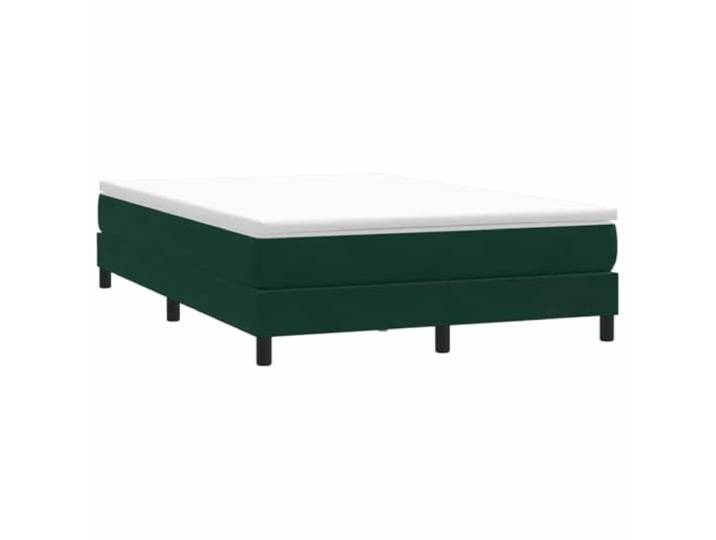 KTHLBRH Boxspringbett dunkelgrün 140 x 220 cm Samt Lattenrost inklusive, robuste Struktur, keine Matratze, einfache Montage