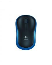 Logitech M185 Maus optisch drahtlos 2,4 GHz kabelloser Empfänger USB Blau (910-002239)