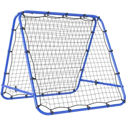 FUSSBALL Rebounder Kickback Tor Rückprallwand beidseitiger Trainingsnetz Stahl