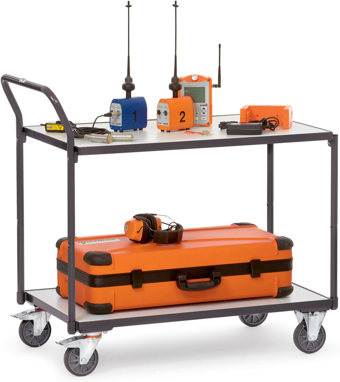 fetra ESD-Tischwagen 1840 - Tragkraft 300kg TPE-ESD-Reifen)