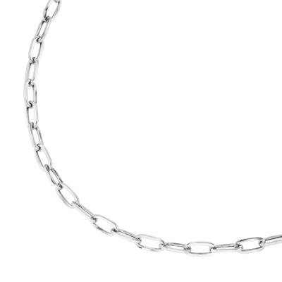 Silberkette SMART JEWEL "Glieder oval, Silber 925", silber, Halsketten, Herren, 45cm, Silber 925 (Sterlingsilber), Silberkette
