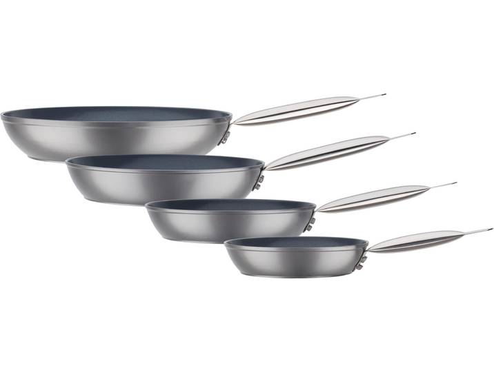 Pfannen-Set GSW Gastro Quick , silber (grau), Pfannen, Pfannen-Set, Gastro Pfannen-Set aus Aluminium mit Antihaft-Versiegelung