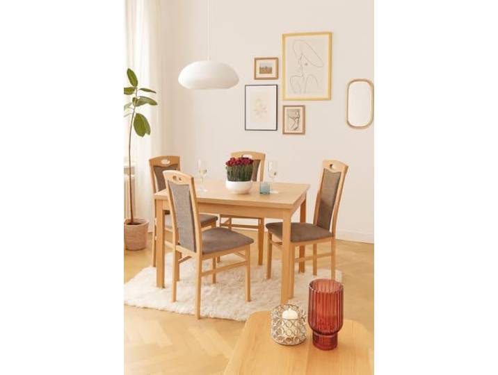 moebel direkt online Essgruppe 5-teilig Kassel Natur/Cappuccino