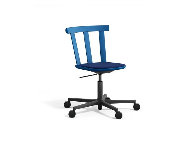 Stolab Alt Drehstuhl mit gepolstertem Sitz Birke Hallingdal 65-754 blue-Östersjöblau 28