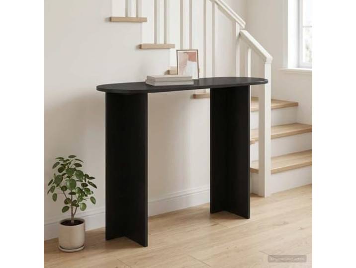 WXGTBKPR Konsolentisch Schwarze Eiche, Flurtisch mit Ablage 100x39.5x75 cm Robustes Holzwerkstoff-Design, Für Eingangsbereich & Wohnzimmer, Platzsparend