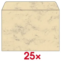 Sigel Design-Briefumschlag C6 ohne Fenster gummiert beige, 11.4x16.2 cm
