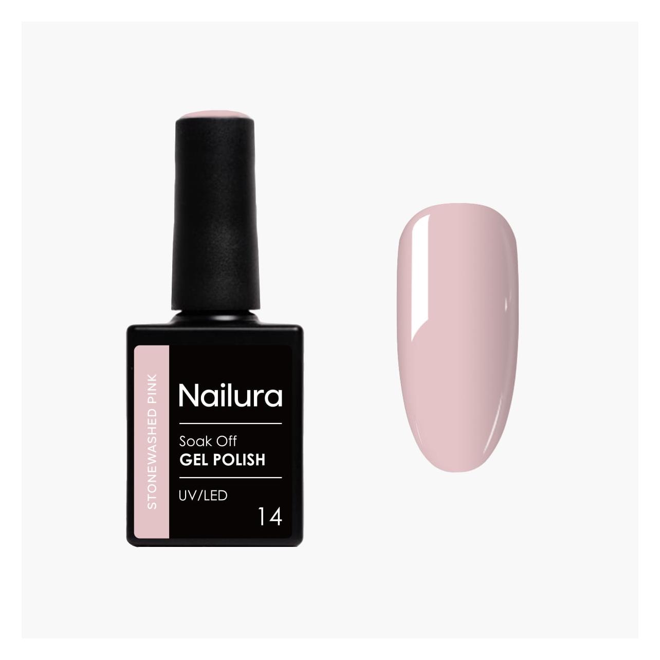 Nailura - Gel Polish 14 - Stonewashed Pink - 10 ml (Stonewashed Pink) (70033)