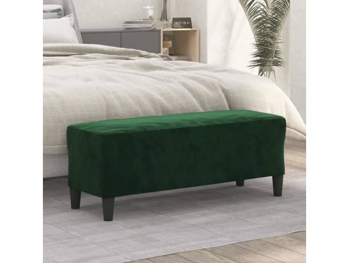 Banc Vert foncé 100x35x41 cm Velours 349423