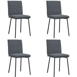 vidaXL Esszimmerstühle 4 Stk. Dunkelgrau Samt