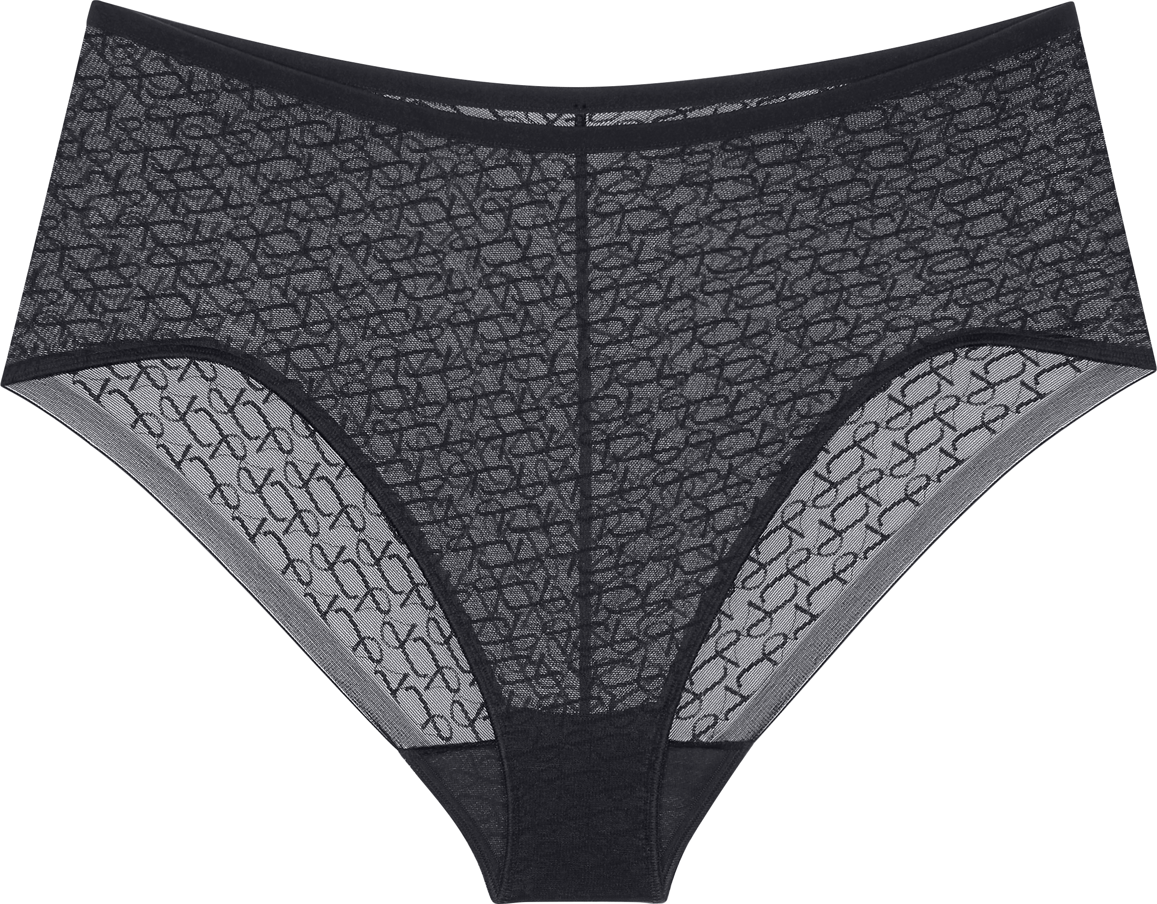 Maxislip TRIUMPH "Signature Sheer", Damen, Gr. 42, schwarz, Obermaterial: 51% Polyamid, 49% Elasthan, figurbetont, Unterhosen Maxislip, Monogramm-Tüll schwarz 42