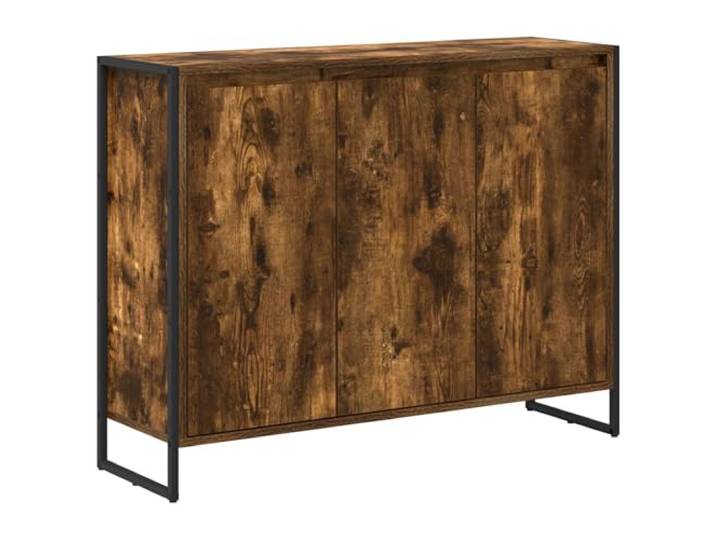 GHVBNMF Beistellschrank Raucharbe 96,5x30x75 cm Kommode 3 Türen Kompakt-Kommode im Industrie-Design für Wohnzimmer und Flur, bietet viel Stauraum hinter 3 pflegeleichten Türen.