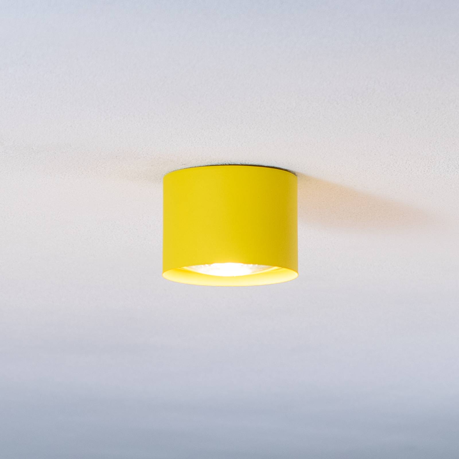 Deckenstrahler Chloe starr, gelb Argon, dimmbar, gelb / orange, für Wohn- / Esszimmer, Metall, Modern, Strahler