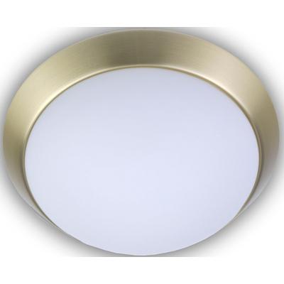 NIERMANN Deckenleuchte "Opal matt, Dekorring Messing matt", braun (messing matt), 1, Ø 35cm, 1 Stk., Leuchten, Deckenleuchte