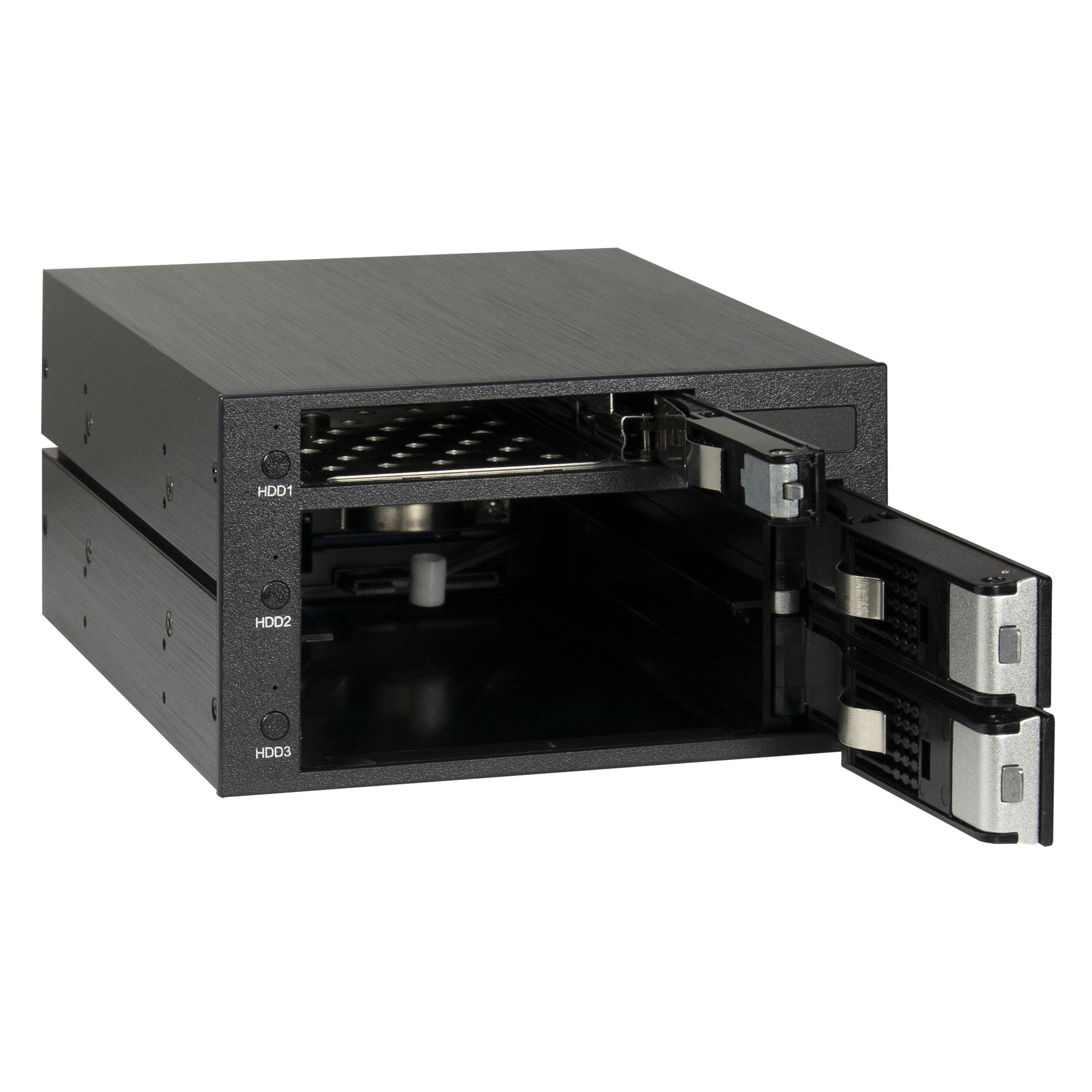 Intertech INTER-TECH HDD-Wechselrahmen ST-3525 fuer 1x 6,35cm 2,5Zoll und 2x 8,89cm 3,5Zoll (88887365)