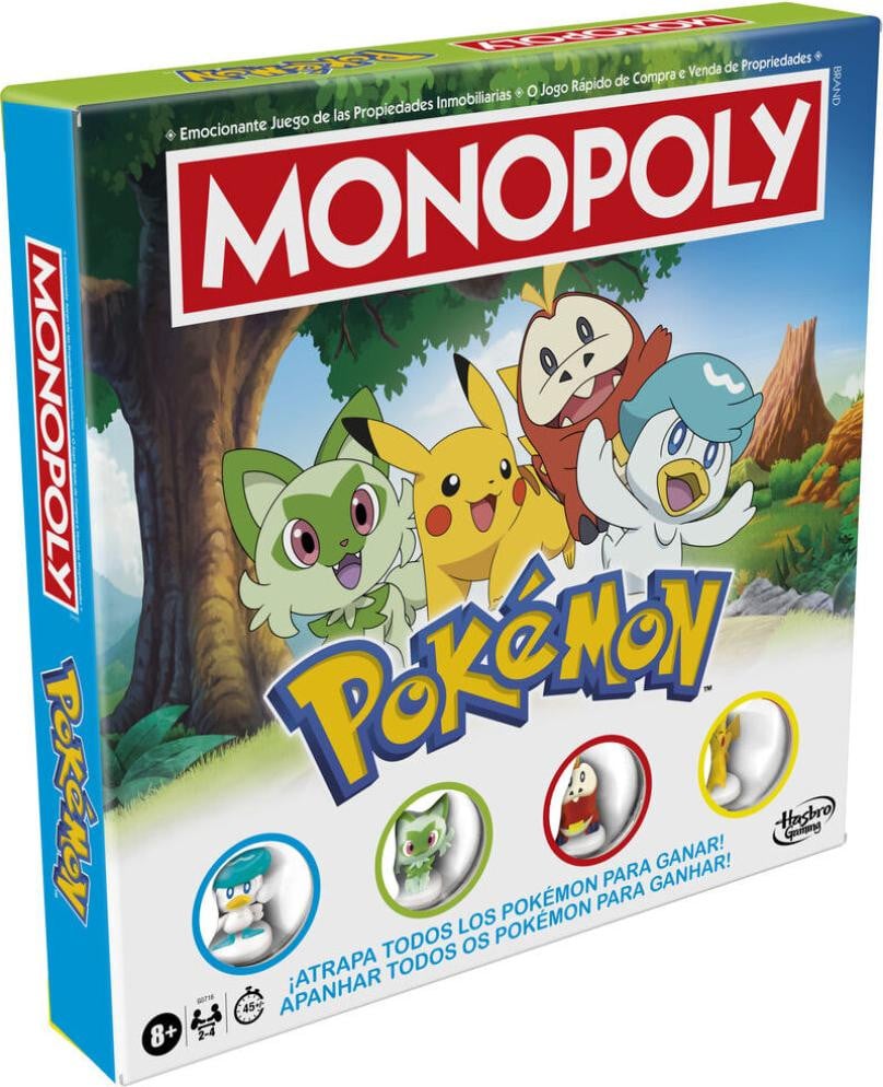Hasbro Gaming Monopoly Pokémon Editie voor 8 spelers