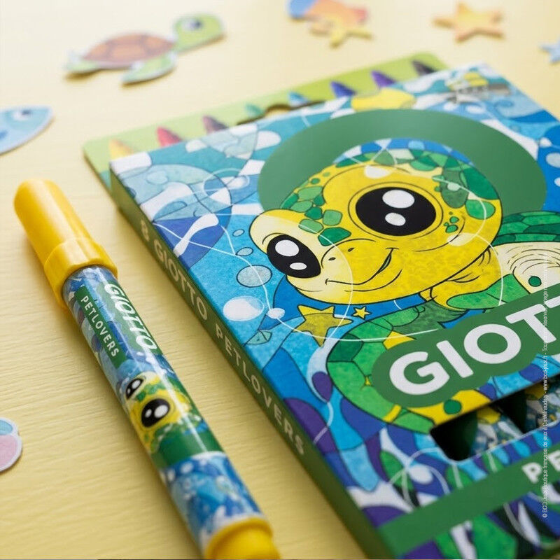 Etui 8 feutres Maxi Petlovers Tortue - Giotto