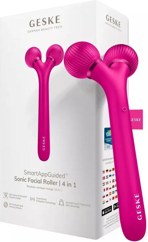 GESKE - Sonic Facial Roller   4 in 1, 1 Stück, Pink