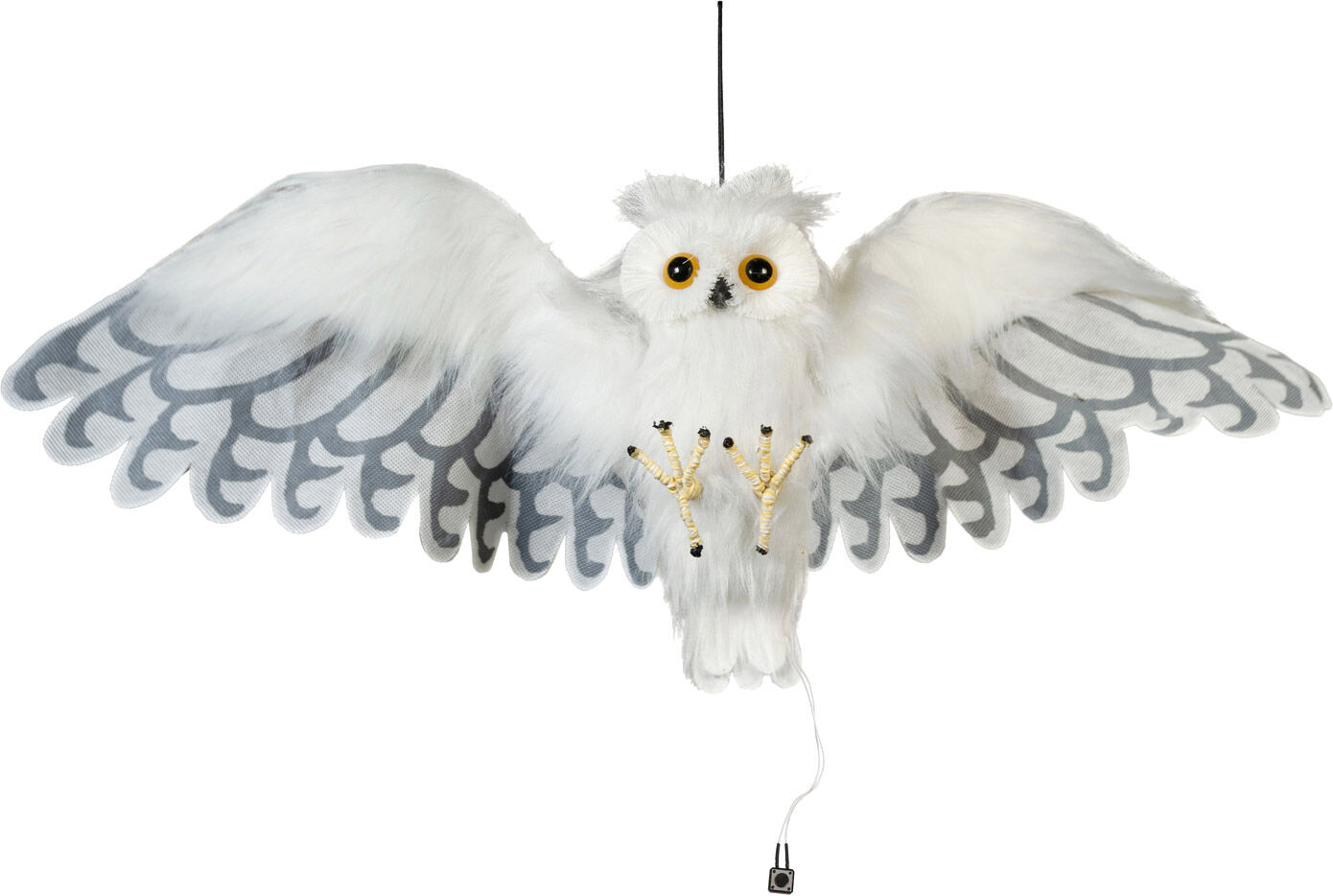 Europalms Halloween Schnee-Eule, Animiert, 80cm