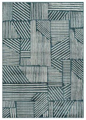 World Rug Gallery Contemporary Boho Stripes Black Area Rug