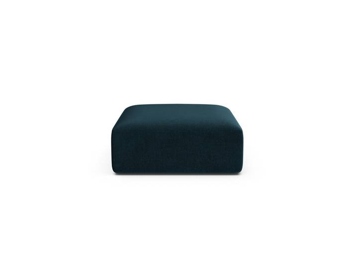 Cosmopolitan Design Pouf Campi aus Samt petrol, Petrol, 90x40x90 cm, Wohnzimmer, Sessel, Hocker & Hockerbänke, Poufs