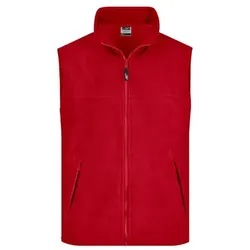 Fleece Weste JN045, rot, Größe M - rot - M