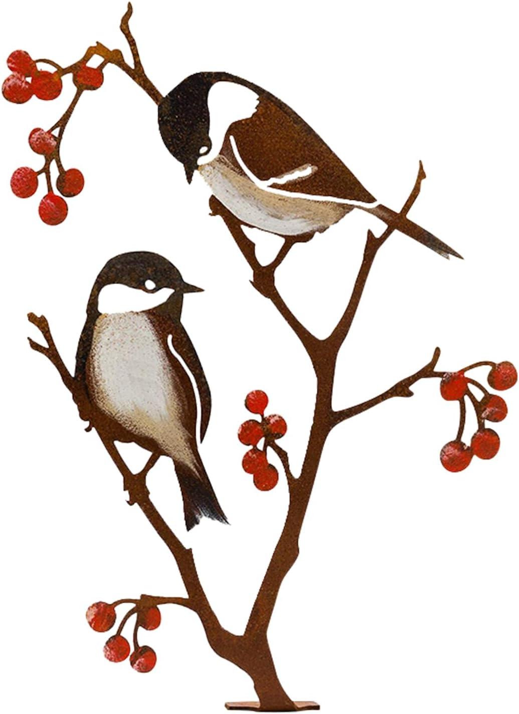 Handgeschilderde vogel tuin decoratie, weerbestendig kleurrijk tuinaccessoire voor buiten