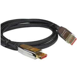 Python PYT M0258 DisplayPort Kabel DP 1.4 8Ka60 Hz aktiv schwarz 10 m (10 m), Videokabel, Schwarz