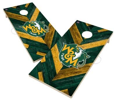 Skip's Garage William & Mary Tribe Regulation 2x4 Cornhole Boards - V3
