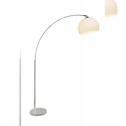 BRILLIANT VESSA Bogenleuchte 166 cm Metall / Kunststoff Chrom / weiß, 92940/75