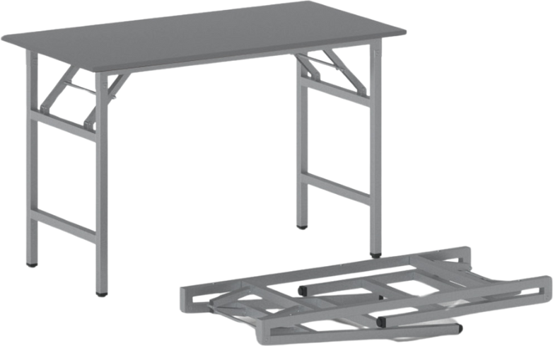 B2B Partner Klapptisch FAST READY, 120x60 cm, graues Gestell, Graphit