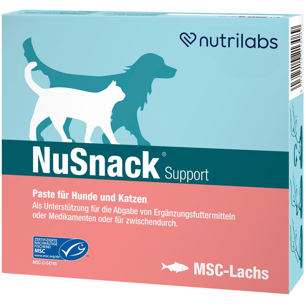 Nusnack Support MSC-Lachs Paste Sachet f.Hund/Kat. 25x10 g