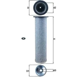 Sekundärluftfilter MAHLE LXS 214